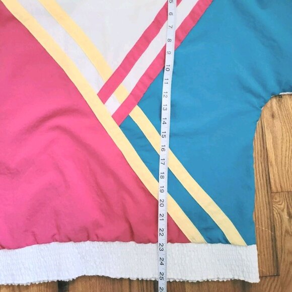 Vtg Picket And Post Le Chute Top Size Medium Windbreaker  Geometric Color Block - Picture 5 of 7
